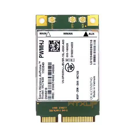 MC7430 LTE 4G Module FDD-LTE TDD-LTE CAT6 HSPA+ GNSS WWAN Card mini pci-e USB 3.0 MBIM interface 4G 