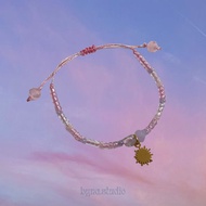 Sunnies Metallic String Bracelet Beaded String Bracelet/