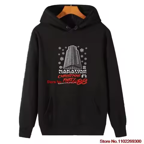 Die Hard Movie Christmas Party 1988 Bruce Willis High Quality Hooded Shirt Nakatomi Plaza Corporatio