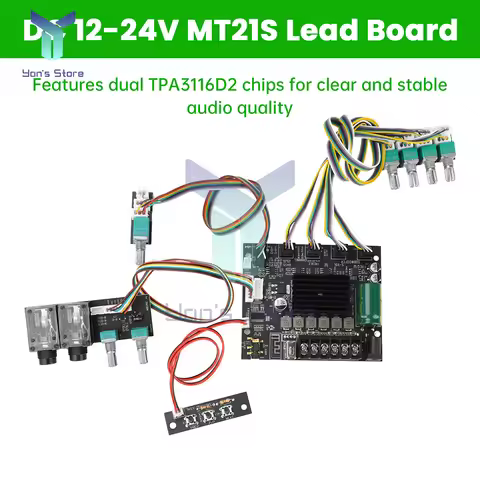 2.1 Channel Bluetooth-compatible Amplifier Board ZK-MT21S 50W+50W+100W TPA3116D2 With Dual Mic Echo/