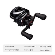PURELURE ZANA Baitcasting Fishing Reel 7.6:1 Gear Ratio 4.6kg Max Drag 138g Weight Ultra-light Carbo
