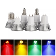 LED Spot Light Bulb Colorful GU10 E27 E14 B22 B15 3W 24V 12V Lamp Replace 30W Halogen Lamps