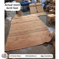 6 x 10 feet - Big Oversized Abaca Rectangular Carpet - Natural material