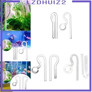 [Lzdhuiz2] Aquarium Glass Lily Pipe Tank Filter Inflow/outflow Skimmer Surface Clear Glass Lily Pipe Inflow Skimmer