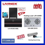 LIVINOX LCH-ROSE-90BL Cooker Hood + LGH-EURECA 2B-BL / TSUGA / SALIX / LOTUS / 288 / ACER 2BF / 388 