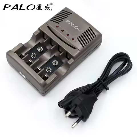 LED Light Battery Charger 4 Slots Smart battery charger for 1-4 pcs AA/AAA Ni-MH/Ni-Cd 9v 6f22 Recha