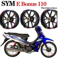 For SYM E Bonus 110  Sport Bonus 115 SR Mags Stickers Motorcycle Wheel Hub Stickers Modified Rim Acc