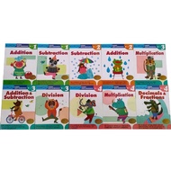 Kumon Math Workbooks for Grade1-4 (10 books) Addition and SubtractionDivision/ Multiplication/Decima