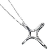 二手 Tiffany & Co. 開口十字架項鍊，純銀，約 3.28 克，女士