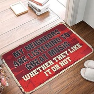 Abipuir Goth Rug My Neighbors are Listening to Great Music Rug Front Porch Rugs Outdoor (Size : 20 *