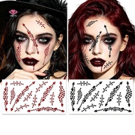 [HWETR] 3D Devil Face Eye Jewel Sticker Removable Rhinestone Crystal Tattoo 1Pcs for Holiday Party M