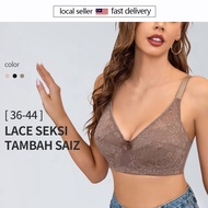 Plus Size Lace Bra Wired Push-Up Comfort Lingeire Baju Dalam Wanita 36-44 CDE Z2201