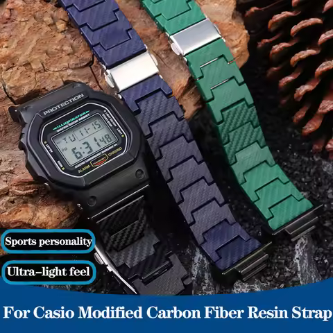 Modified Carbon Fiber Texture Resin Strap for G-SHOCK Casio DW-5600 DW5600 GW-B5600 GW-M5610 GA900 7