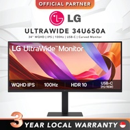 LG UltraWide 34U650A-B | 34" WQHD | IPS | 100Hz | USB-C | Curved Monitor