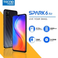 Tecno Spark 6 Air 6.9inch smartphone 3GB + 32GB 6000mAh android mobile phone sale cellphone original