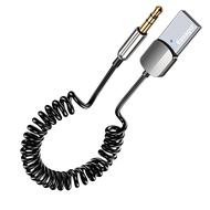 Essager 5.0 Wireless Bluetooth Receiver Adapte USB To 3.5mm Jack Car Audio Aux Bluetooth Handsfree Kit For Car Receiver Bluetooth Adapter