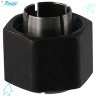 PANSIE Router Fittings, Black Steel Router Collet Replacement, Durable Silver 1/2" M19 Carving|colle