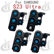 Back Rear Camera ring Lens Glass Cover With Frame Holder For Samsung S23 Ultra SM-S918B/DS SM-S918U 