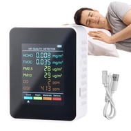 CO2 Monitor Air Quality Monitor 6 in 1 Indoor Carbon Dioxide Detector NDIR Sensor Air Quality Monito