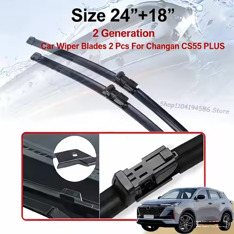 For Changan CS55 PLUS 1.5AMT 2022 2023 Auto Parts Wiper Blade 2 Pieces Front Windshield Wiper Blade 