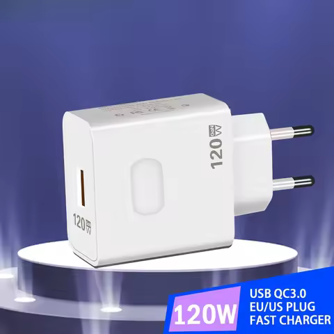 120W GaN Fast USB Charging Charger 10A Type C Cable For iPhone Samsung Xiaomi Type C Quick Charge 3.