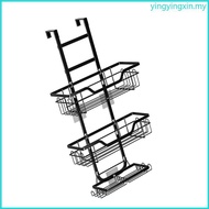YIN Tall Capacity Door Mounted Shower Cart with Double Rank Storage and 3 Fasteners for Bathroom Org