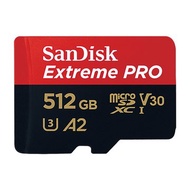 SANDISK  Extreme PRO microSD 512GB U3 A2 V30 記憶卡 (公司貨) (讀/寫速度: 200MB/140MB)(附轉卡)