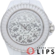 二手香奈兒 J12 Cosmic 腕錶，33 毫米，H7990，附原廠錶盒和保固卡。白色陶瓷女錶，已拋光，品相極佳。