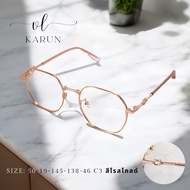 แว่นตาสายตายาว เลนส์ 2ชั้นออโต้ รุ่น KARUN การันต์ 73070 ในร่มเลนส์ใสออกแดดเปลี่ยนสีเทาดำ