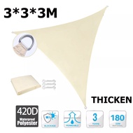 🌼วัสดุที่หนาที่สุด🌼ผ้าใบกันแดดฝน triangle canopy shade sail ร่มใหญ่ๆกันแดด ผ้าใบสามเหลี่ยม ผ้าใบกันแ