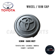 TOYOTA 57MM 62MM RIM CAP VIOS AVANZA INNOVA CAMRY ALPHARD CAR WHEEL CAP SPORT RIM CAP WITH LOGO (1PC
