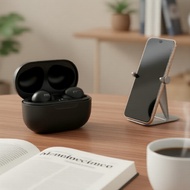 HTC NE40 AI Transcribe Headphones, Bluetooth 6.0, HiFi Audio, Smart LED, Active Noise Cancellation, 