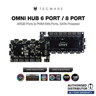 TECWARE Omni Hub 6 / Omni Hub 8 Ports PWM + ARGB Hub, SATA Powered