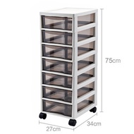 Plastic File Cabinet Transparent Manicure Cart Multi-Layer with Drawer Movable Data Cabinet File Sto