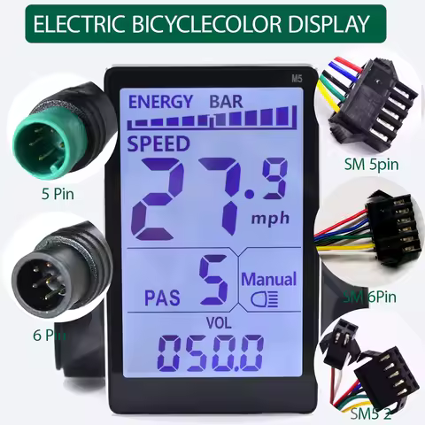UART2 M5 Electric Bike LCD Display Screen E-Bike Speedometer Screen Panel Electric Scooter Bicycle E