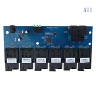 All PCBA Board 10M 100M Fiber Optics Media Converters 2 RJ45 to 6SC A+B Fiber Connection 1310nm 1550