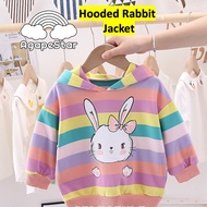 Cotton Rainbow Rabbit Girl Jacket | Aircon | Raincoat Jacket