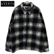 Stussy 黑白格紋羊羔絨襯衫 / 格紋羊羔絨襯衫 XL [二手]