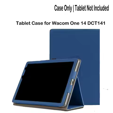 Case for Wacom One 14 DTC141 14Inch, Tablet Case With a pen slot, PU Leather, Back Support, Built-in