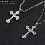 Chrome Hearts necklace with stylized stones, hip hop style, stainless titanium steel