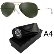 100% original 2019 new ray_ban ray_ban original unisex aviator sunglasses dark brown 100% glass r75D