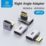 Hagibis DisplayPort Adapter Right Angle 90 Degree Male to Female Display Port Connector Cable Extens