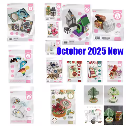 2025 October New Seasonal Wreath Metal Cutting Dies for DIY Scrapbooking Craft Handmade Diary Photo 