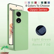 Oppo Reno8 T 5G Phone Case For Oppo Reno 8T 8 T Reno8T 5G Square Liquid Multi Color Silicone Case Shockproof TPU Soft Couple Casing Camera Protect Back Cover