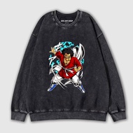 撒旦先生 馬克 七龍珠 Mr.Satan 做舊水洗純棉大學T 男女衛衣 台灣製原創動