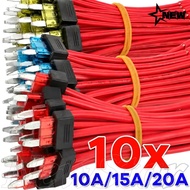 [24H Ship Out] 2-10pcs Pure Copper Core Mini Blade Fuse Holder, Automotive Add-a-circuit Fuse Tap | 