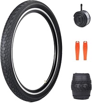 MEGHNA Bike Tire 20/26/27.5 inch Cruiser Bike Tire 20/26/27.5 x 2.2 inch Anti-Slip Foldable Replacem