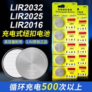 LIR2032 2025 2016 Rechargeable Sub 3.6V Button Battery Replace CR Car Key Remote Control Motherboard