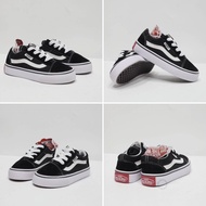 HITAM PUTIH Sneakers Kids Vans Old Skool'Black White' Premium High Quality/School Shoes Black White/Kids Shoes/Kids Sneakers/Boys Shoes/Girls Shoes