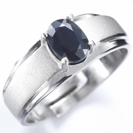 【雅紅珠寶】真情相愛天然0.5克拉黑藍寶石戒指